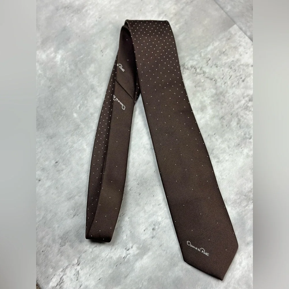 Oscar de la Renta Brown Mens Tie